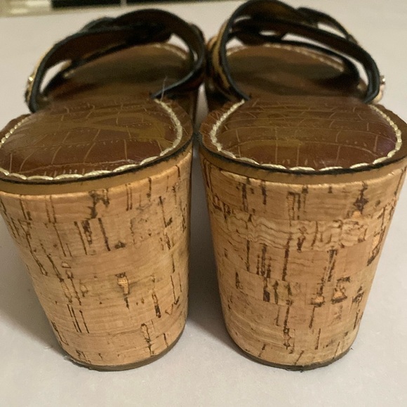 Sam Edelman RAYNERE Dyed horse Hair Wedges sandals Leopard Print cushion Size 10 - Picture 6 of 13